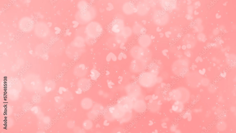 Abstract Backgrounds hart bokeh  on pink background in valentine 's day