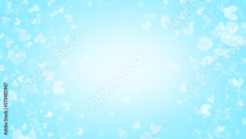 White snowflake Bokeh backgrounds on blue backgrounds in Christmas Holiday , illustration wallpaper