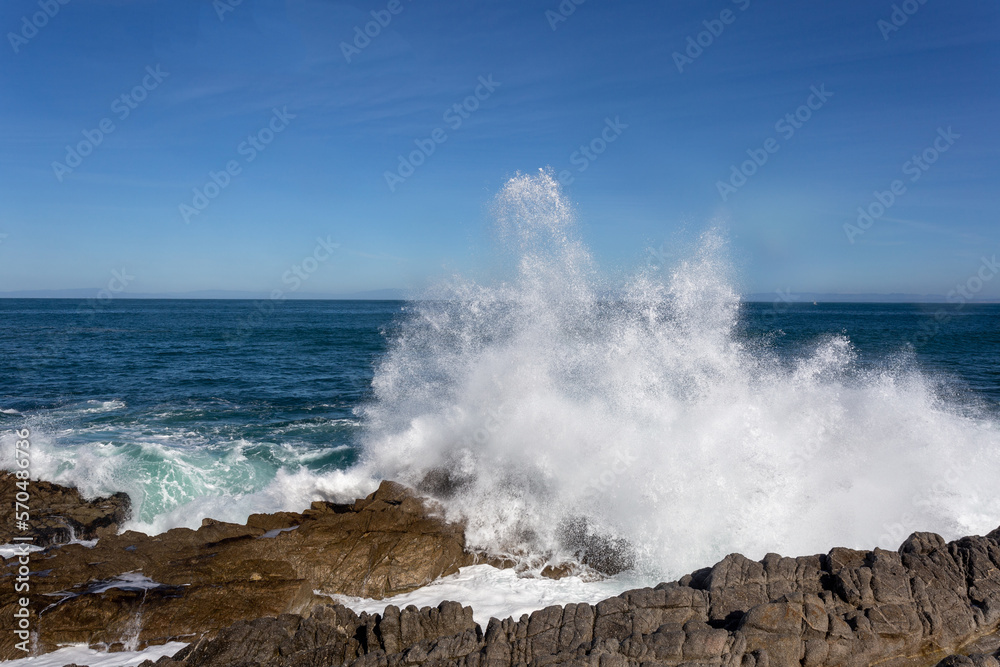 Waves on the Pacific ocean coast