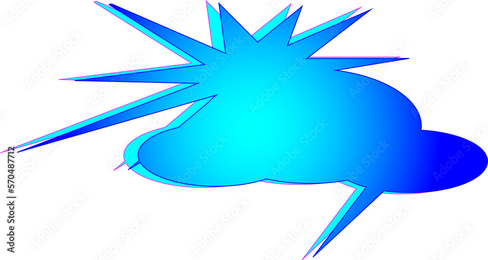 Obraz premium Speech bubble comic book effect bright star sticker dialogue promotion illustration