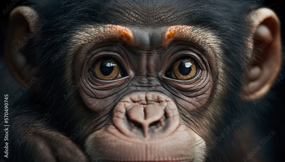 Endangered animal - baby Chimpanzee Endangered animal - baby Chimpanzee