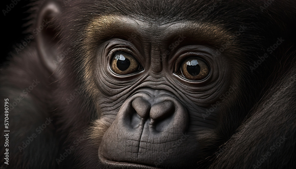 Obraz premium Endangered animal - baby Gorilla