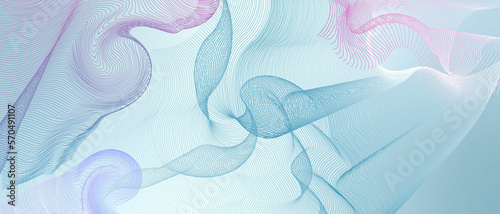 Abstract wave blue and soft pink background
