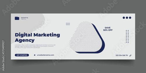 Digital marketing facebook cover social media and web banner template