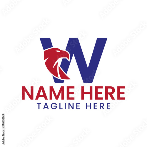 Letter W Eagle Logo Design Vector Template