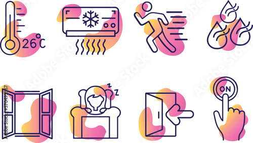 Set of Air Conditioner Icon