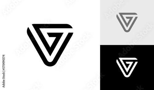 Letter GV initial monogram logo design vector
