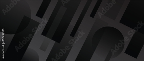 Geometric black abstract background with simple shapes