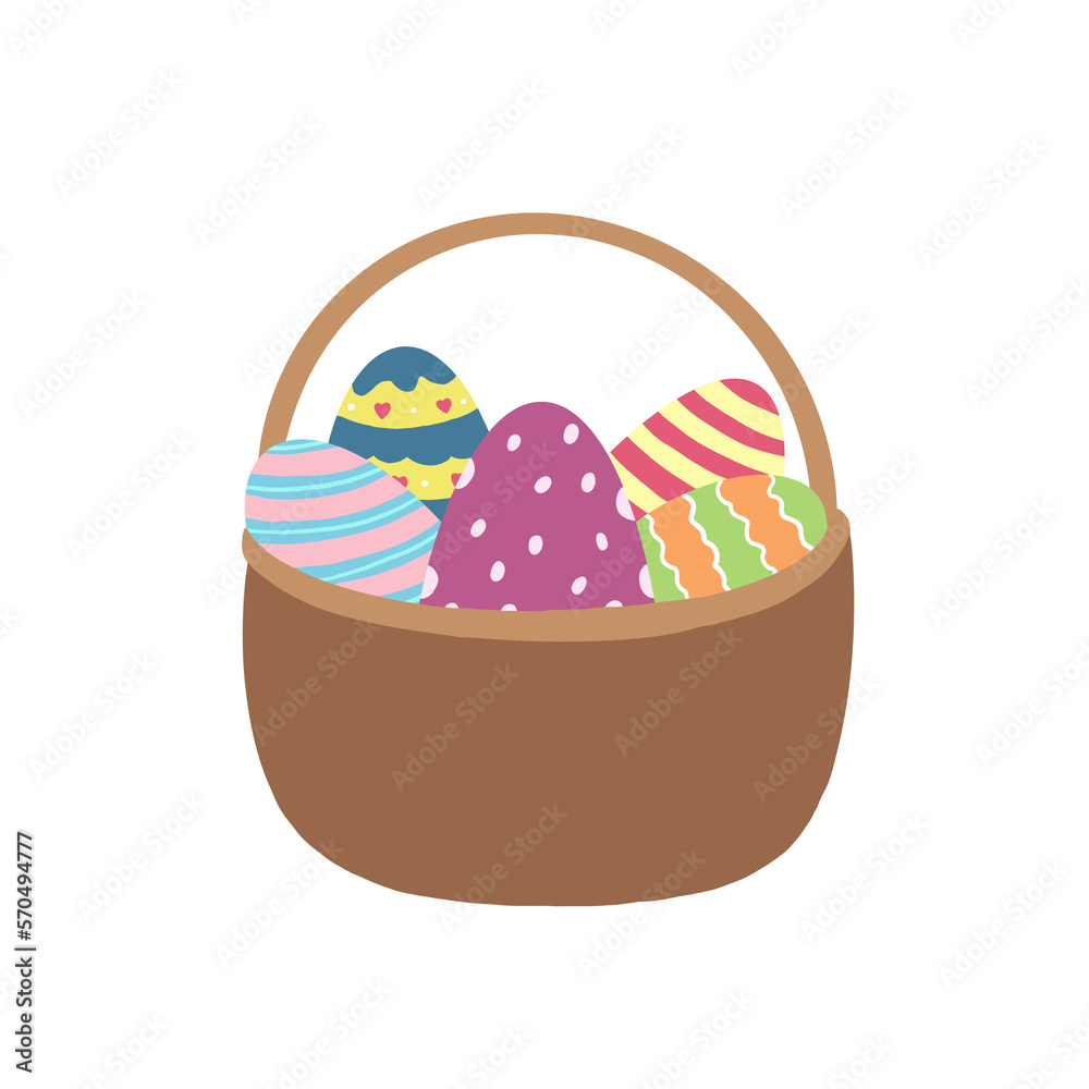 Easter Eggs Basket Easter Eggs Basket