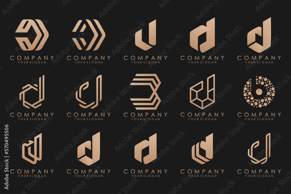 abstract letter D logo icon set. design for business of luxury, elegant, simple. abstract letter D logo icon set. design for business of luxury, elegant, simple.