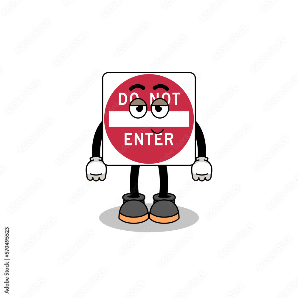 do not enter road sign cartoon couple with shy pose do not enter road sign cartoon couple with shy pose
