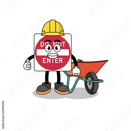 do not enter road sign cartoon as a contractor