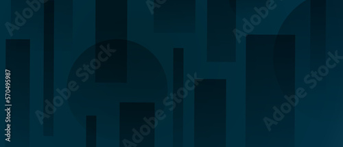 Dark blue geometric abstract background with black shapes