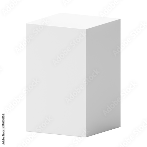 White cube podium platform isolated on png 3d geometric background of blank box product stage stand minimal display empty rectangle pedestal block object perspective mockup presentation show concept. © Lemonsoup14