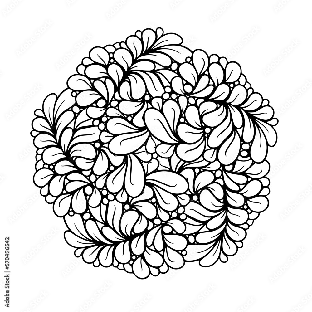 Black and white floral mandala pattern. Antistress coloting page. Black and white floral mandala pattern. Antistress coloting page.