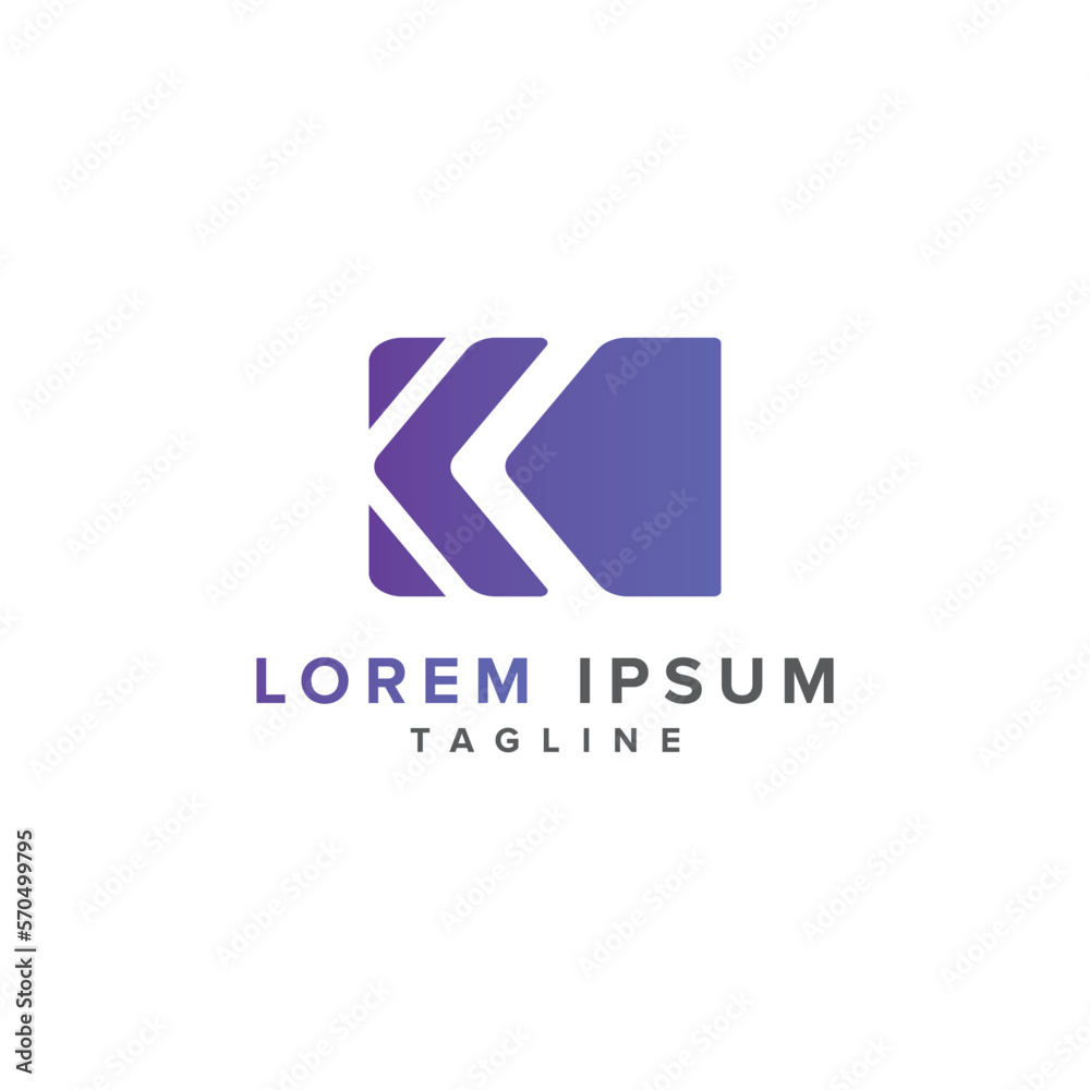 Creative and Modern K Letter  media entertainment Logo Design