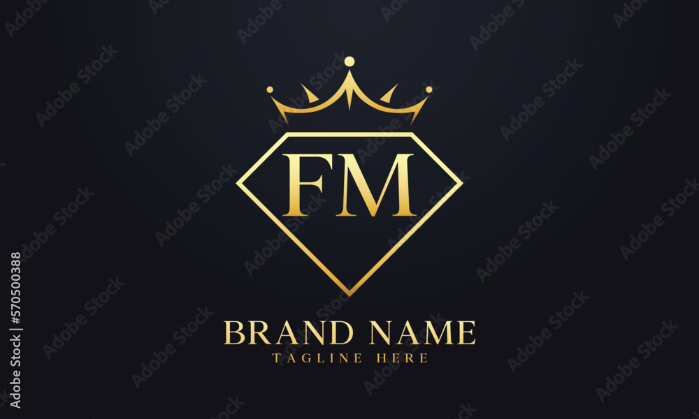 Diamond crown vector. Luxury queen logo for jewelry vector with letters Diamond crown vector. Luxury queen logo for jewelry vector with letters