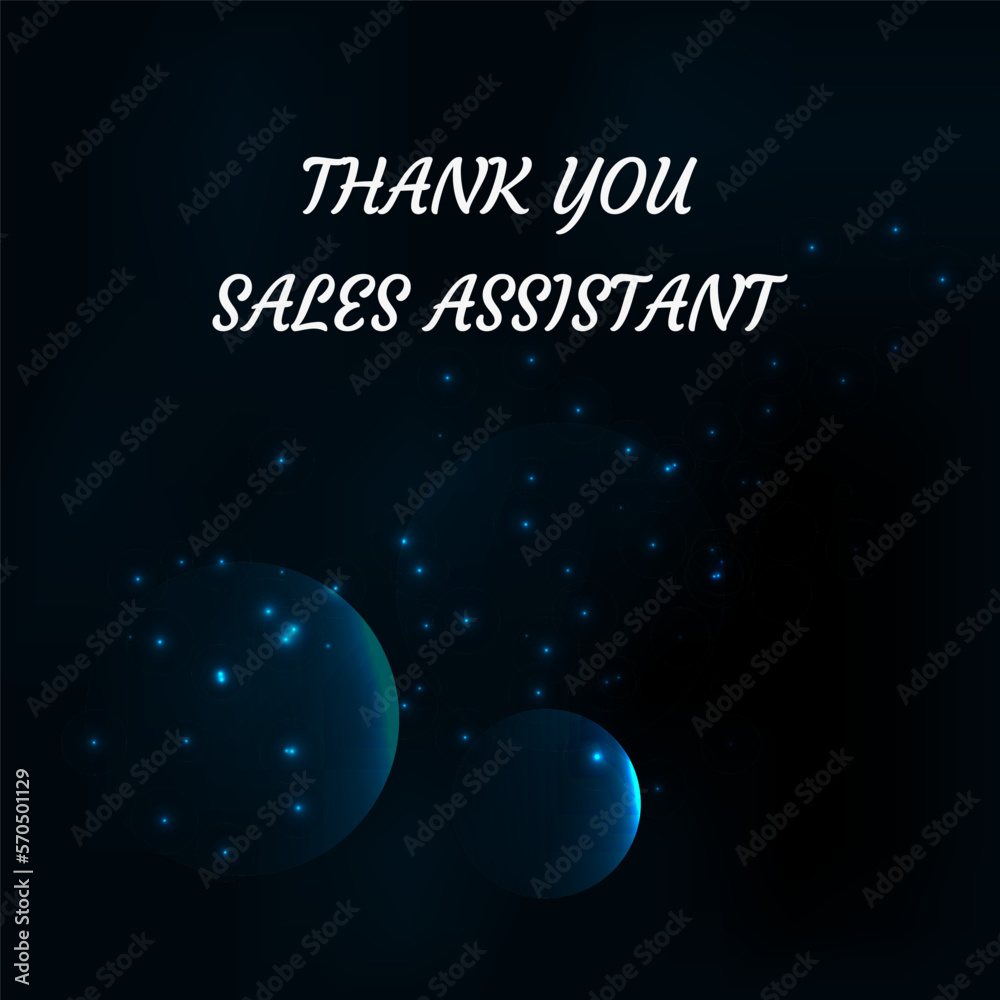 thank you sales assistant . Geometric design suitable for greeting card poster and banner