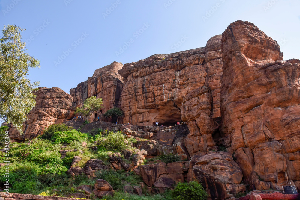Badami cave temples which are important examples of Badami Chalukya architecture Badami cave temples which are important examples of Badami Chalukya architecture