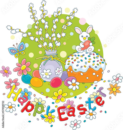 Easter card with a fancy ho...