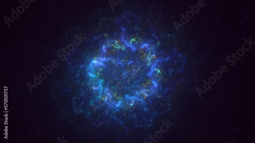 3D rendering abstract round light background © BetiBup33