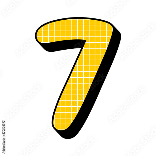 90s Geometric Logo Number Line