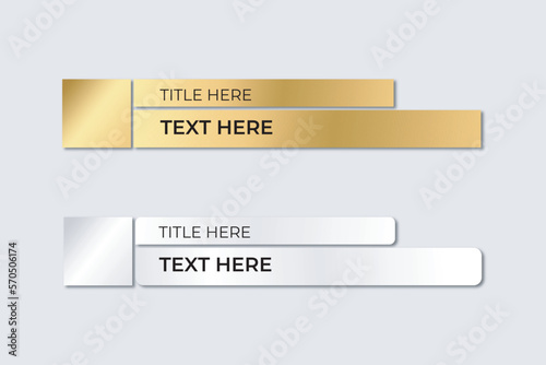 luxury lower thord design set of labels for web