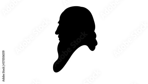 Leonardo da Vinci silhouette