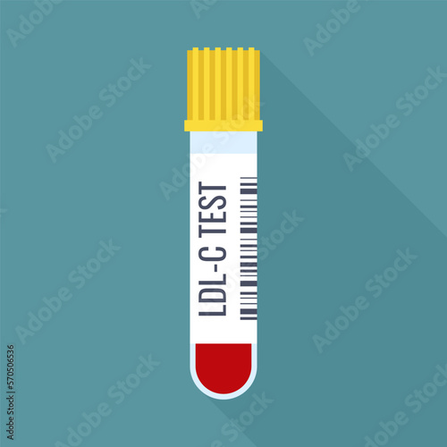 Test tube with blood vector illustration