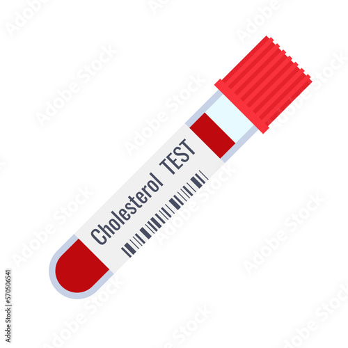 Test tube with blood vector illustration