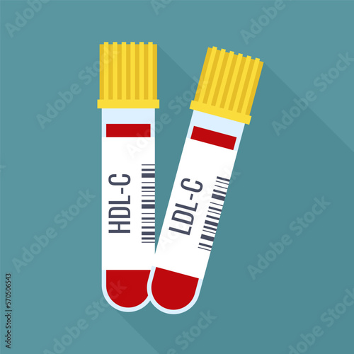 Test tube with blood vector illustration