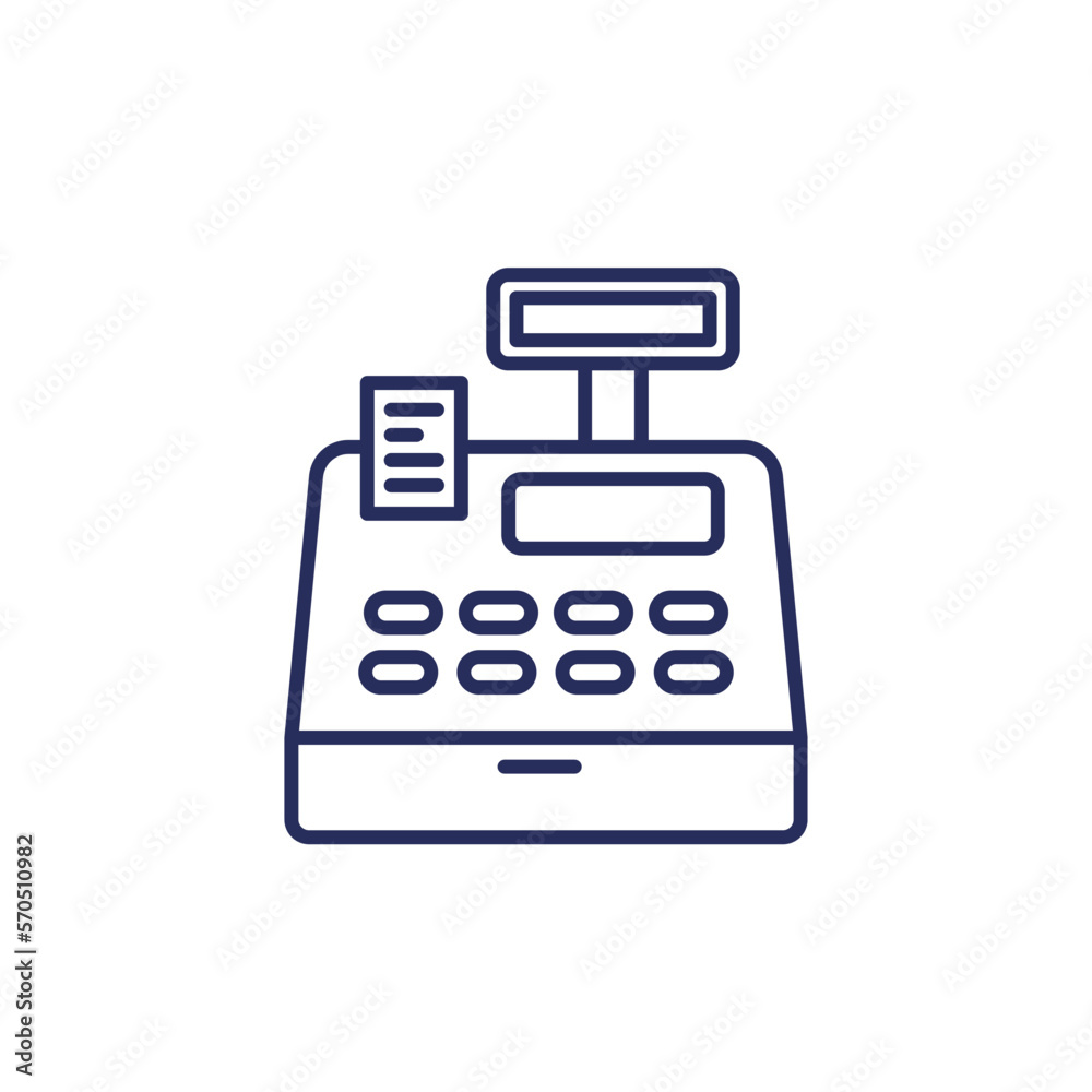cash register machine line icon cash register machine line icon