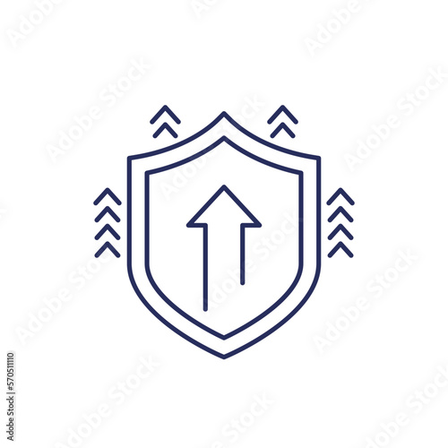 Free Download increase security line icon, vector - GFXLoad