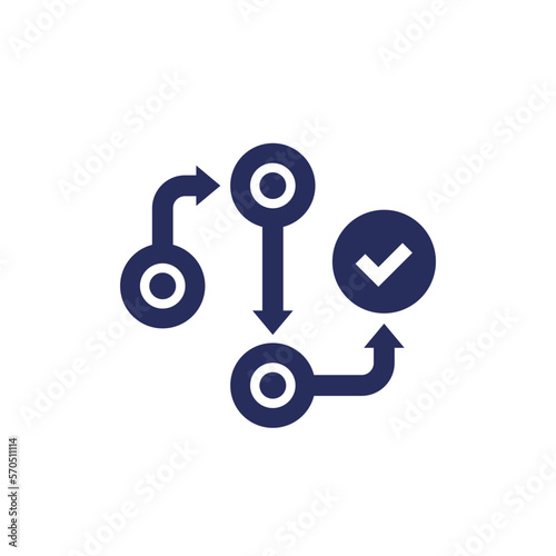 Methodology icon, development process vector