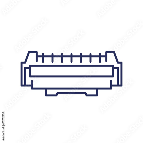 printer cartridge or toner line icon