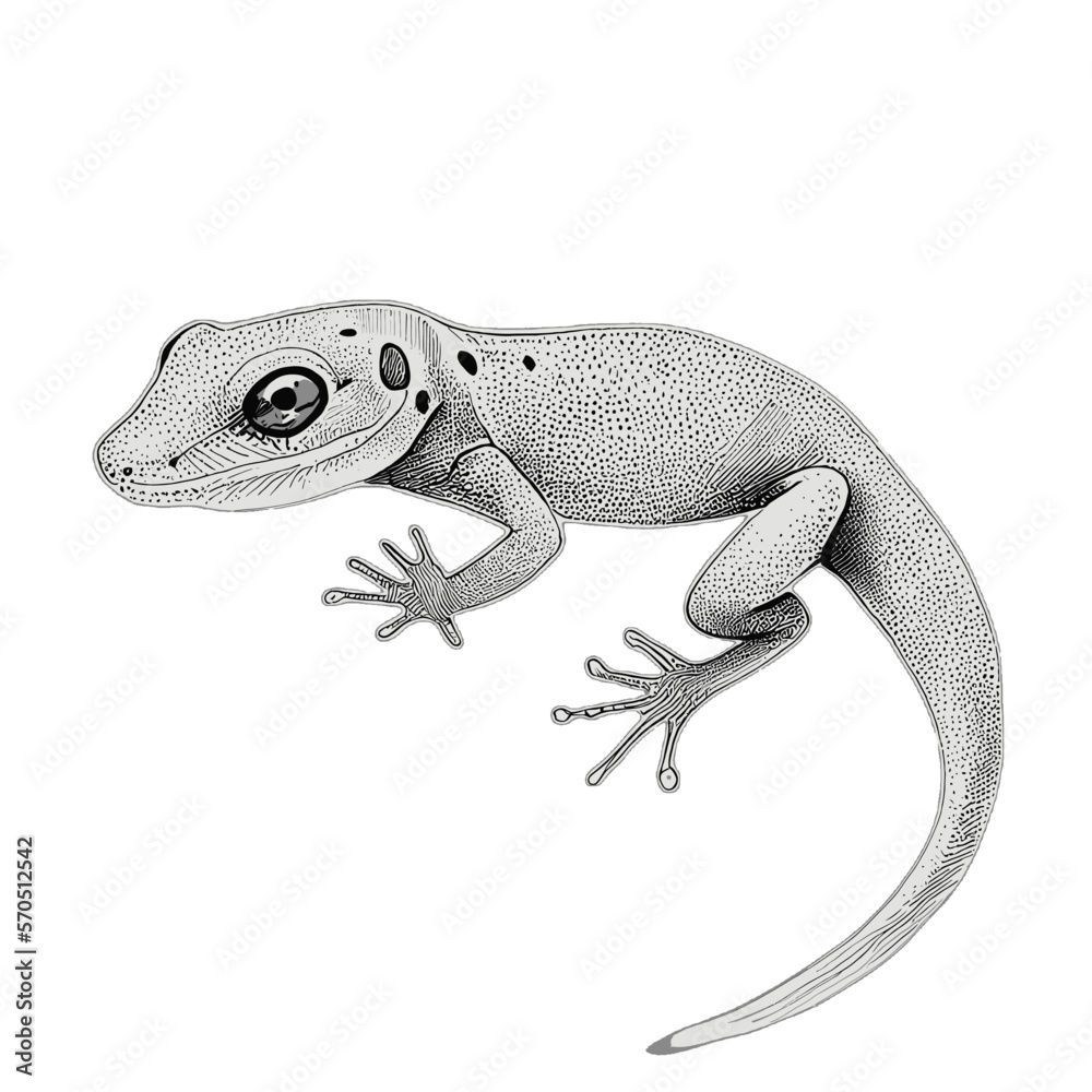 Naklejka premium Lizard gecko illustration artwork vector graphic, cute geckos vectorized