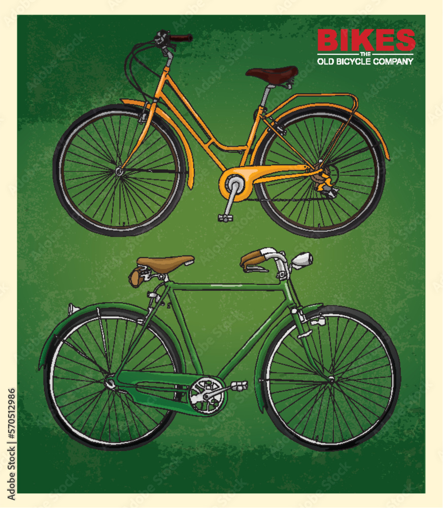 Fototapeta premium bicycle illustration for print