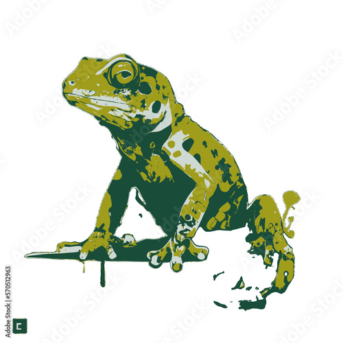 Fototapeta Naklejka Na Ścianę i Meble -  Lizard gecko illustration artwork vector graphic, cute geckos vectorized