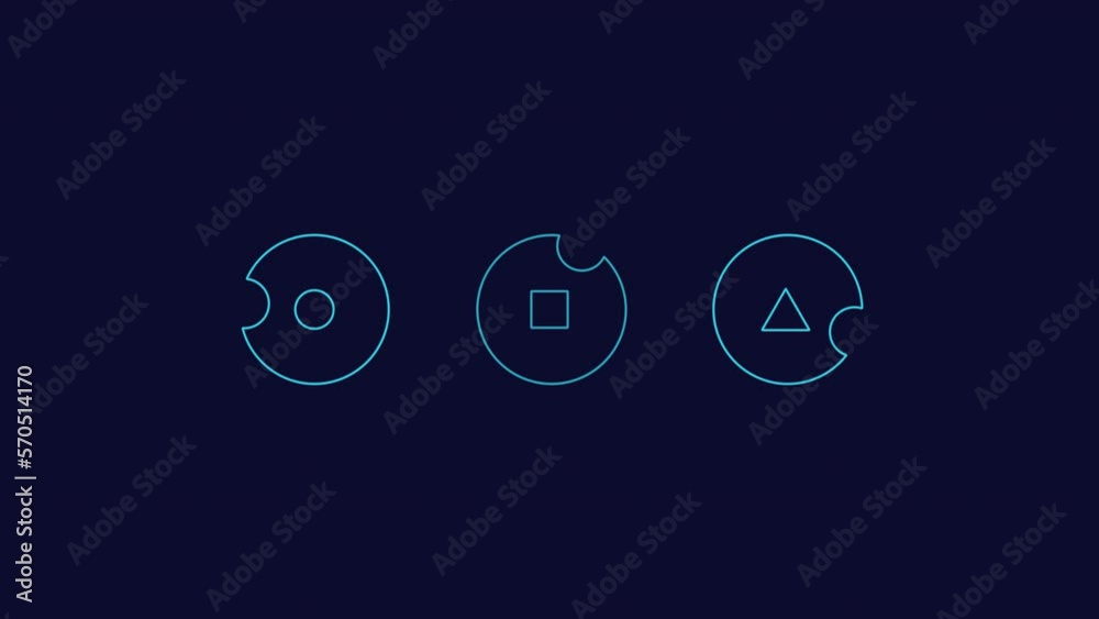 Animated HUD infographic element group of geometric shapes. Animated HUD infographic element group of geometric shapes.