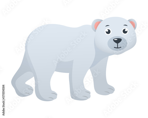 Polar bear cartoon character . Vector . © stockdevil