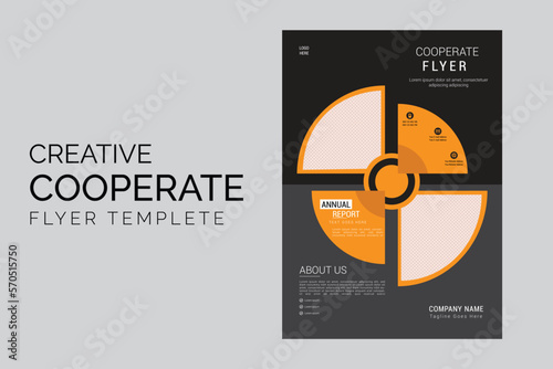 Creative Cooperate business flyer design. Vector flyer design template A4 size flyer.
