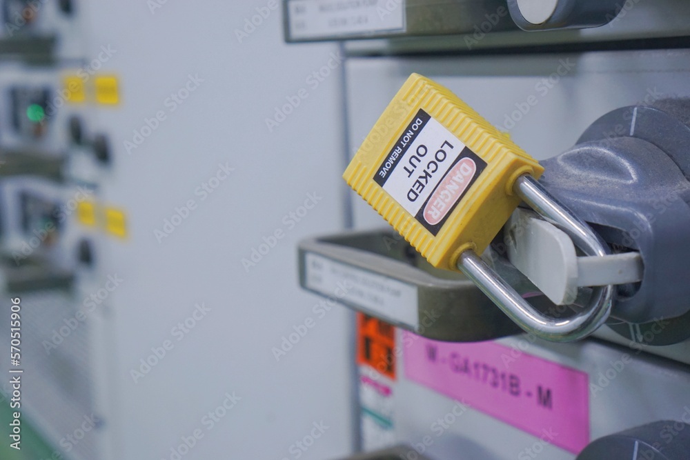 Lockout Tagout , Electrical safety system.Key lock switch or circuit