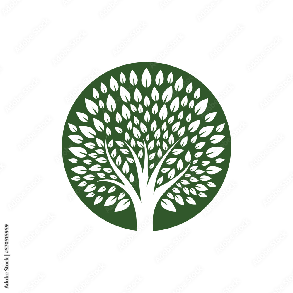 Naklejka premium Tree logo images design