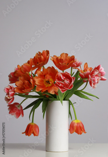 vase with tulips