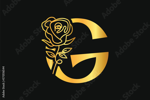 Luxury Character G Monogram decorative alphabetic letters abc logo design