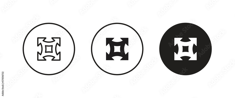 Full screen and exit full screen, Extend, Re-size Enlarge arrow, Zoom, Inside, Outside arrow icon. Minimize and maximize icon symbol logo illustration,editable stroke, flat design style isolated