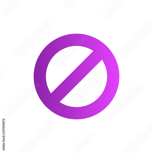 prohibition gradient icon