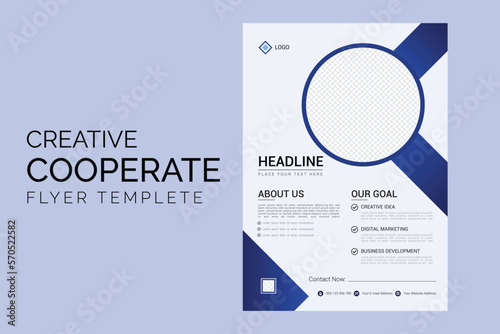 Creative Cooperate business flyer design. Vector flyer design template A4 size flyer design.