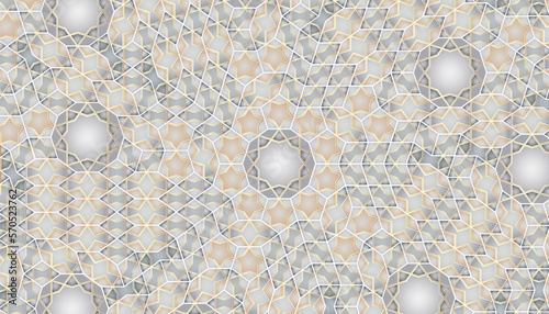 淡い灰色のギリータイル模様　16：9　ベクター素材