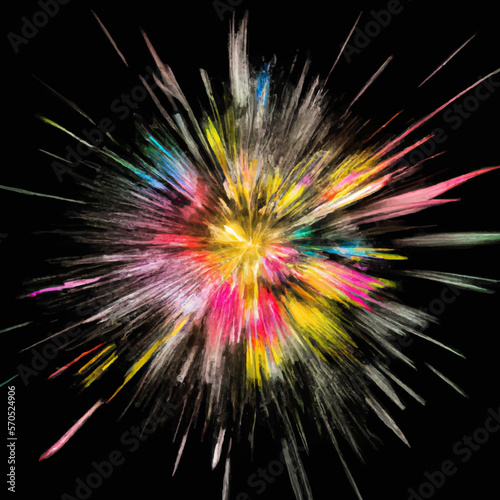 abstract color splash and explosion vector illustration. color splash background for Holi Festival